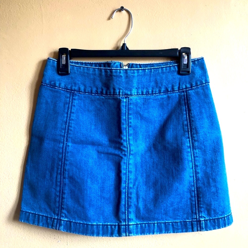 Free People denim mini skirt